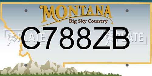 C788ZB Montana License Plate
