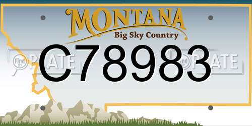 C78983 Montana License Plate
