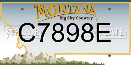 C7898E Montana License Plate