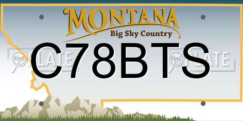 C78BTS Montana License Plate