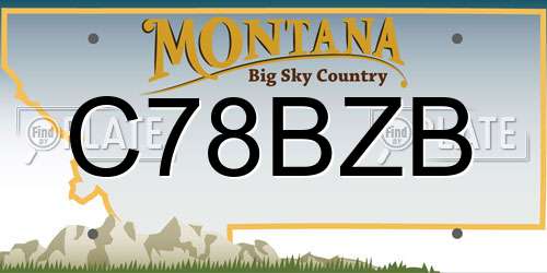 C78BZB Montana License Plate