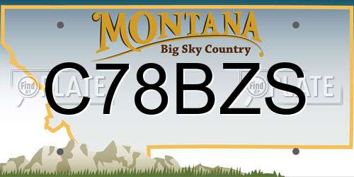 C78BZS Montana License Plate