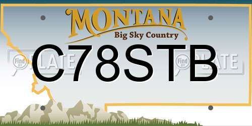 C78STB Montana License Plate