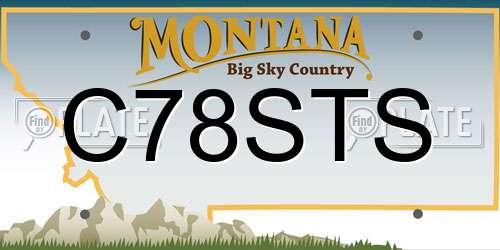 C78STS Montana License Plate