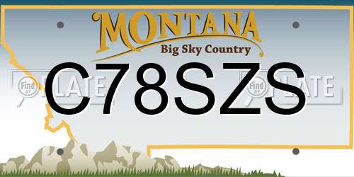 C78SZS Montana License Plate