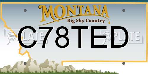 C78TED Montana License Plate