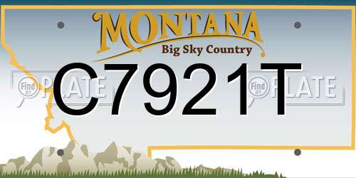 C7921T Montana License Plate