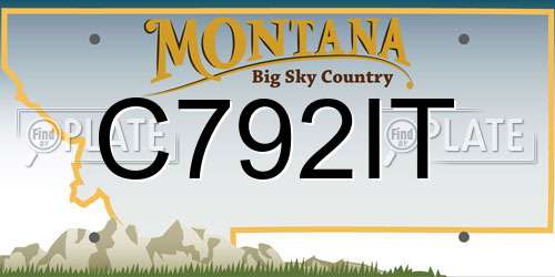 C792IT Montana License Plate