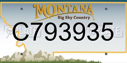 C793935 Montana License Plate