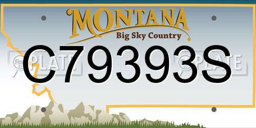 C79393S Montana License Plate