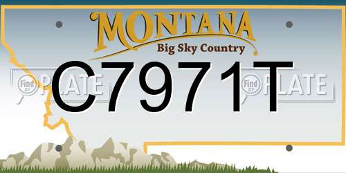 C7971T Montana License Plate