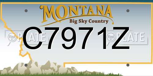 C7971Z Montana License Plate