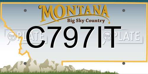 C797IT Montana License Plate