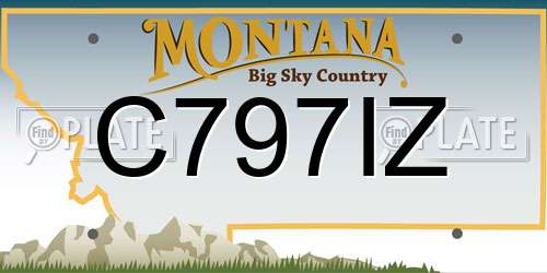 C797IZ Montana License Plate