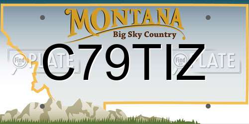 C79TIZ Montana License Plate
