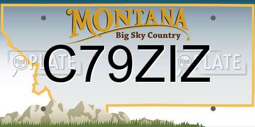 C79ZIZ Montana License Plate