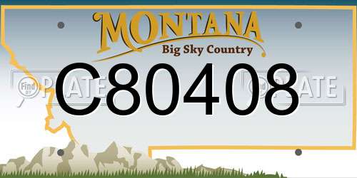 C80408 Montana License Plate
