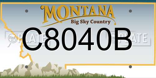 C8040B Montana License Plate