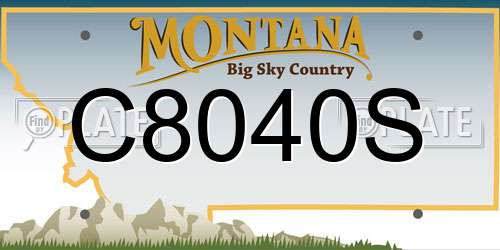 C8040S Montana License Plate