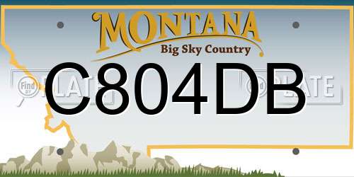 C804DB Montana License Plate