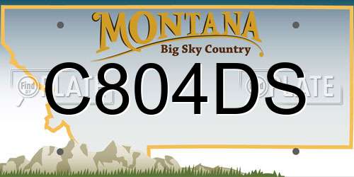 C804DS Montana License Plate
