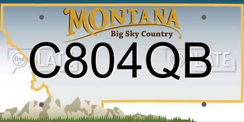 C804QB Montana License Plate