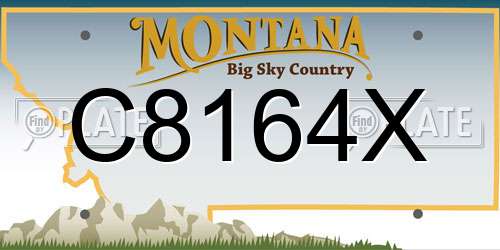 C8164X Montana License Plate