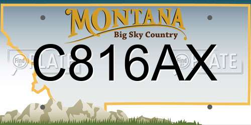 C816AX Montana License Plate