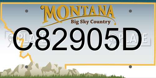 C82905D Montana License Plate