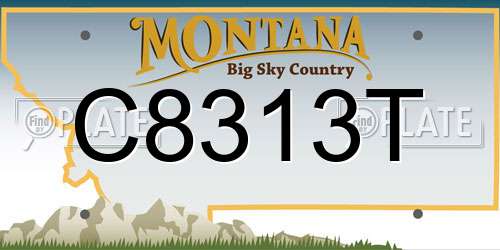 C8313T Montana License Plate