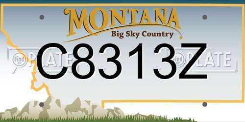 C8313Z Montana License Plate