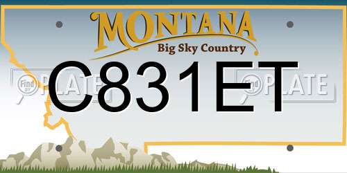 C831ET Montana License Plate