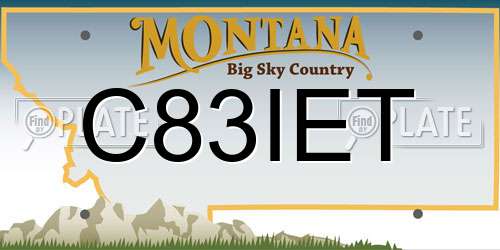 C83IET Montana License Plate
