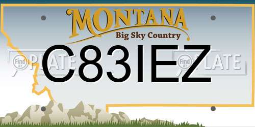 C83IEZ Montana License Plate