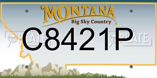C8421P Montana License Plate