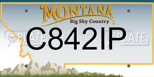 C842IP Montana License Plate