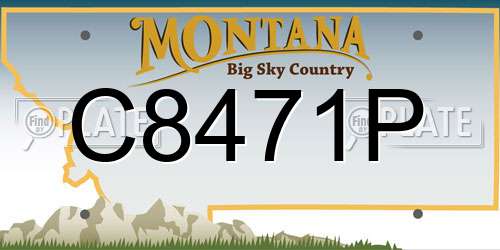 C8471P Montana License Plate