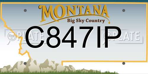 C847IP Montana License Plate