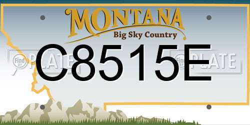 C8515E Montana License Plate
