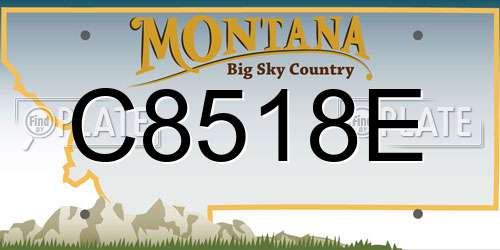 C8518E Montana License Plate