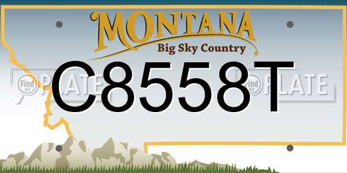 C8558T Montana License Plate
