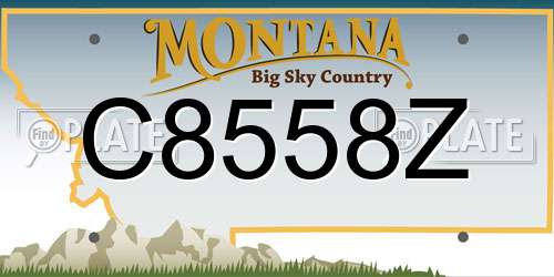 C8558Z Montana License Plate