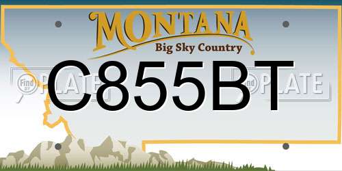 C855BT Montana License Plate