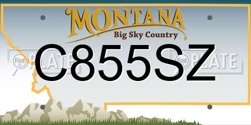 C855SZ Montana License Plate