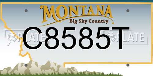 C8585T Montana License Plate