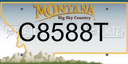 C8588T Montana License Plate