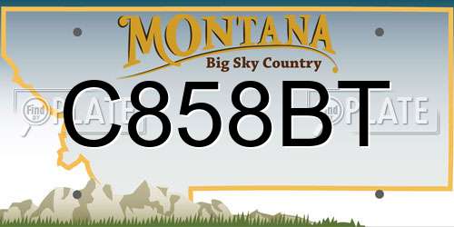 C858BT Montana License Plate
