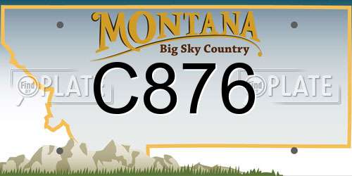 C876 Montana License Plate