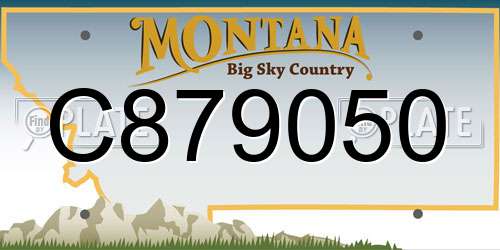 C879050 Montana License Plate