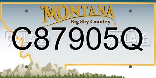 C87905Q Montana License Plate